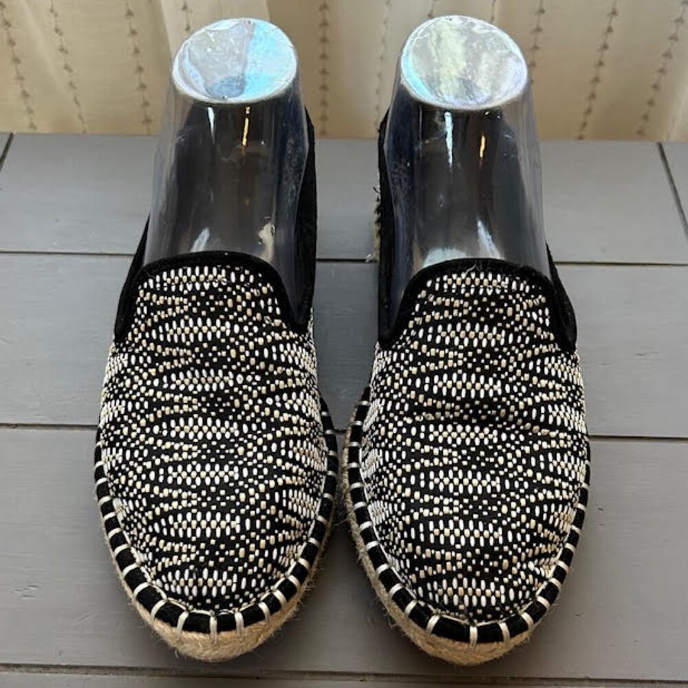 Universal Thread Carly Black Woven Espadrille Flats 6.5